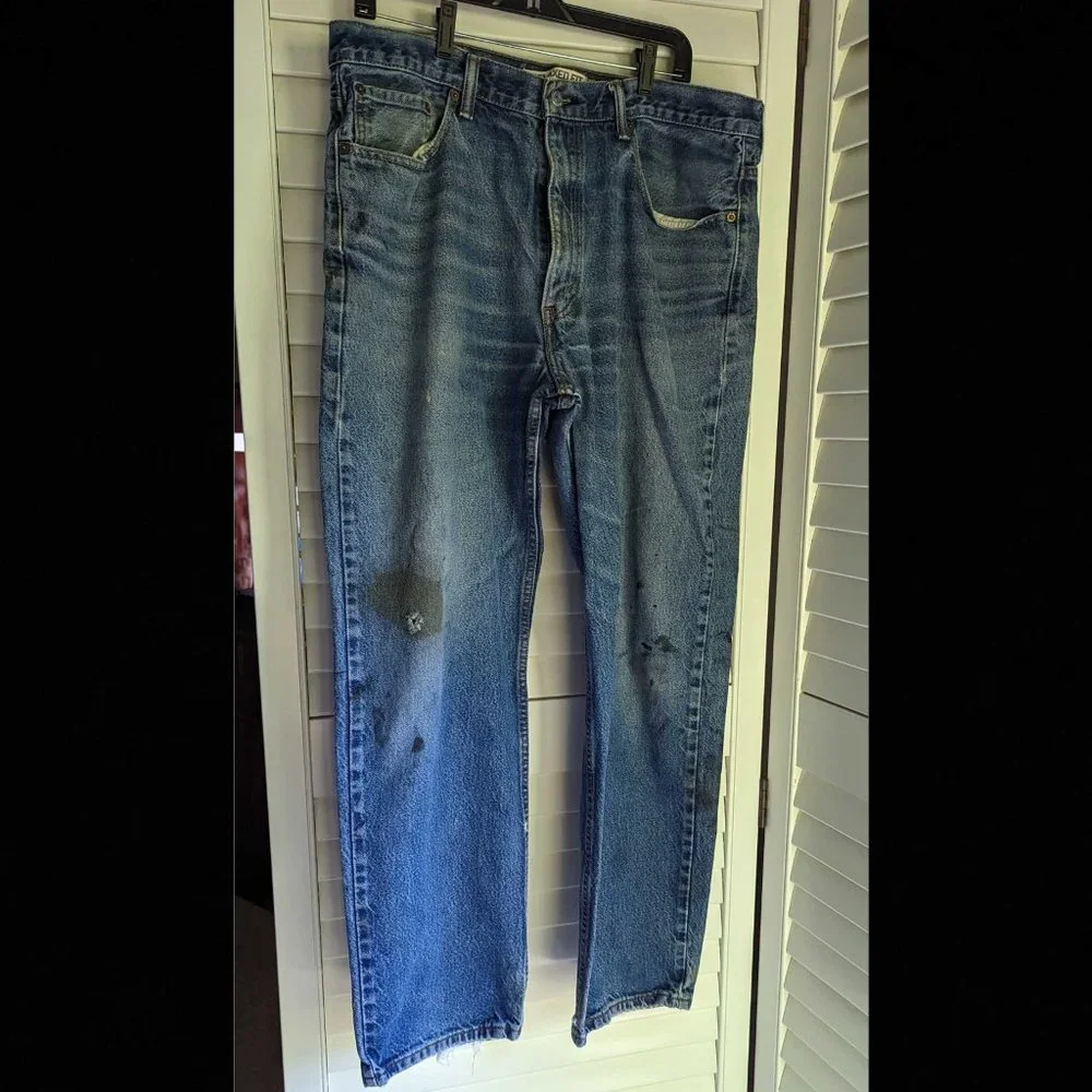 ๐HP๐ 3 Pair - Used Distressed Men's Work Jean Bundle - Picture 1 of 16